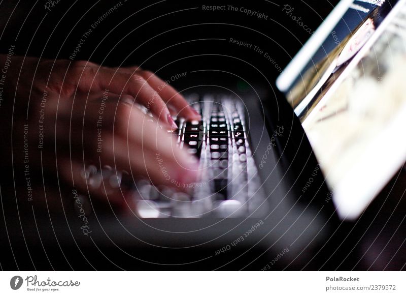#A# Nachtarbeit II Kunst ästhetisch Notebook Arbeit & Erwerbstätigkeit Tastatur Tastaturkurzbefehl Klaviatur Taste Suche Internet Surfen digital Digitalisierung