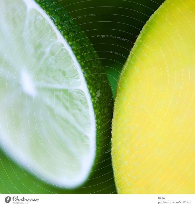 Nette Limette Frucht Zitronenscheibe Limettenscheibe Limonade Limone Kreis ästhetisch kalt rund saftig sauer gelb grün schwarz weiß Coolness Symmetrie