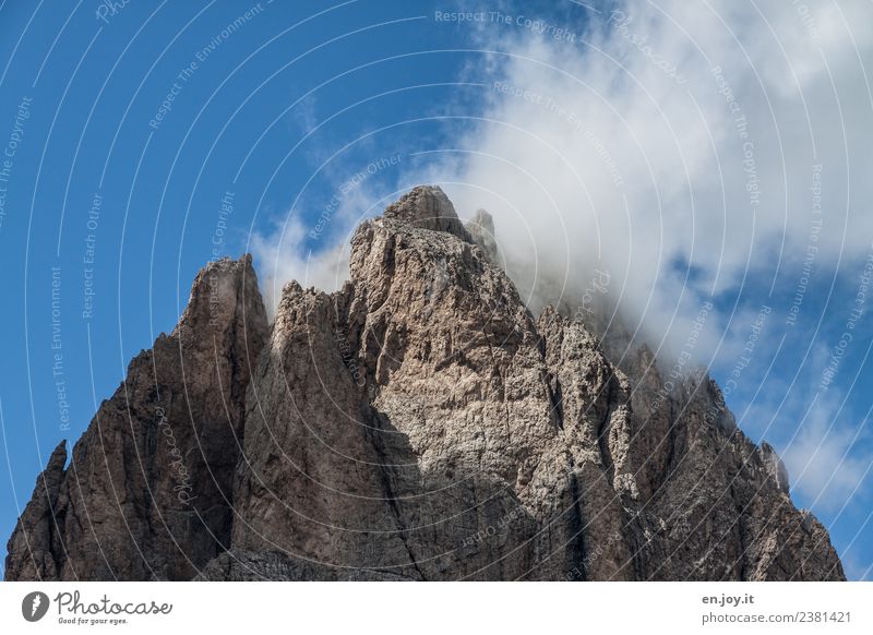 Verhangen Ferien & Urlaub & Reisen Tourismus Ferne Berge u. Gebirge wandern Natur Landschaft Felsen Alpen Dolomiten Gipfel Italien Südtirol gigantisch hoch