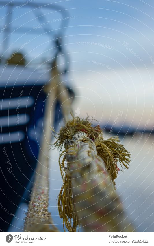 #S# Leinen los Schifffahrt Gefühle Hafen Seil ankern Handwerk Reisefotografie Abenteuer Ferien & Urlaub & Reisen Versuch verdrillt Wasser Seeufer Ostsee