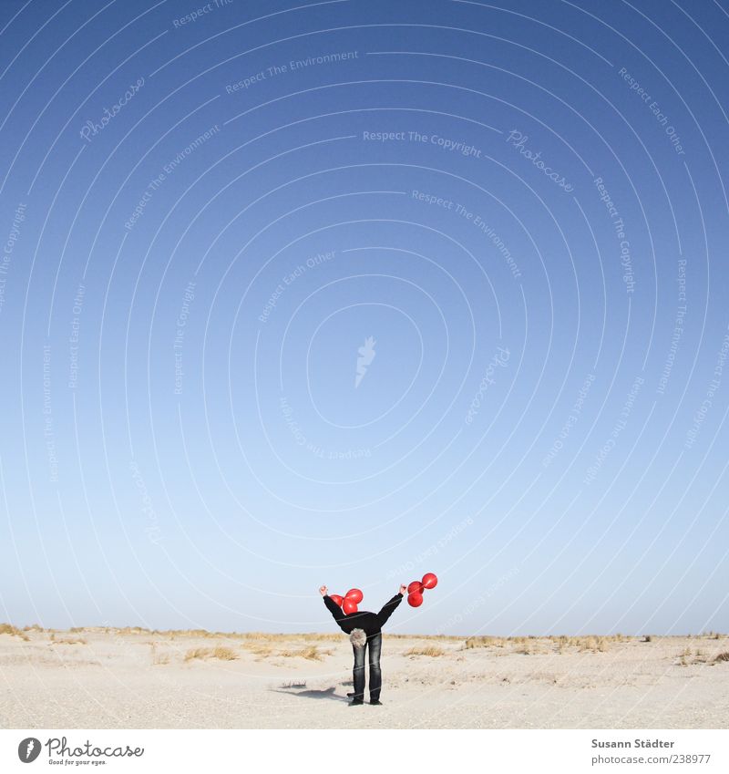 Spiekeroog | Luftballons für Paddy Freizeit & Hobby maskulin 45-60 Jahre Erwachsene entdecken verbeugen Respekt Applaus Strand Dünengras Anmut danken rot