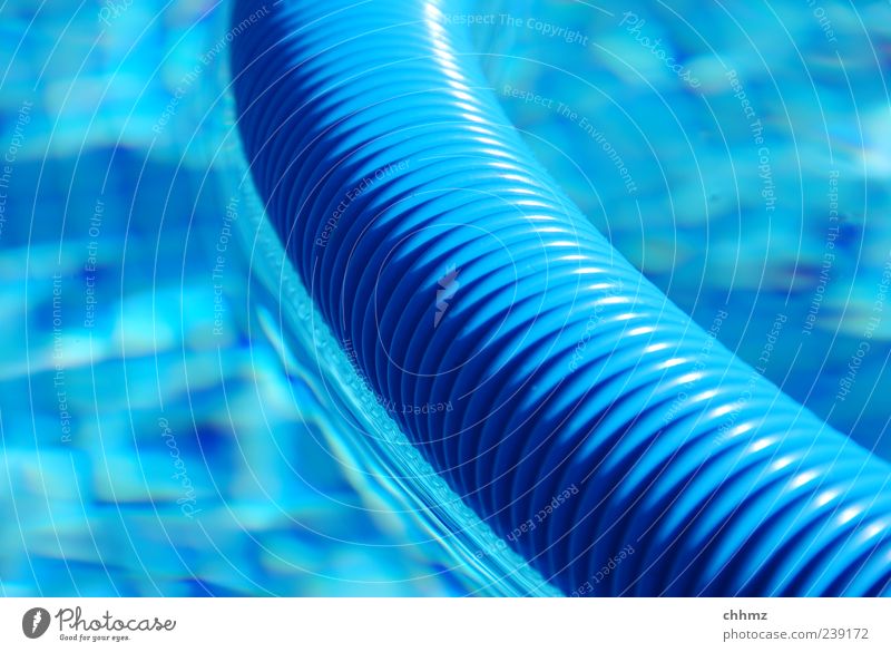 BLAU Schwimmen & Baden Freibad Schwimmbad Kunststoff Wasser Sauberkeit blau durchsichtig feucht frisch kühlen Schlauch Reinigen Pumpe Fliesen u. Kacheln Riffel