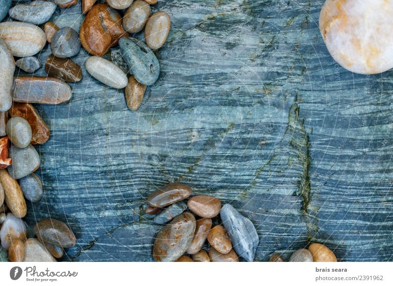 Kieselsteine über der Steinkomposition als Hintergrund. Design Erholung Schwimmbad Strand Meer Dekoration & Verzierung Tapete Wissenschaften Kunst Umwelt Natur