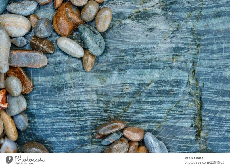 Kieselsteine über der Steinkomposition als Hintergrund. Design Erholung Schwimmbad Strand Meer Dekoration & Verzierung Tapete Wissenschaften Menschengruppe