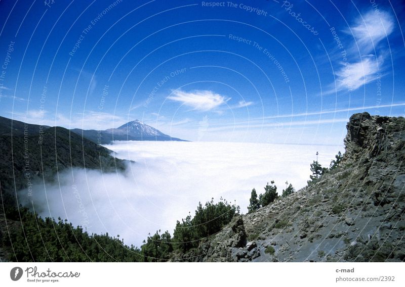 Teneriffa - Blick zum Pico de Teide Spanien Wolken Europa Farbe Tal Berge u. Gebirge Himmel Wolken Stimmung überblicken