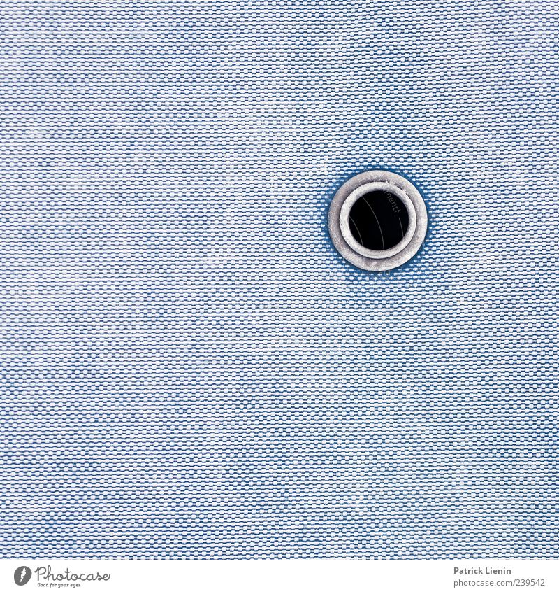 ° Kunststoff Linie einfach rund blau ästhetisch Loch Abdeckung Kreis Farbfoto Gedeckte Farben Außenaufnahme Nahaufnahme Detailaufnahme Muster