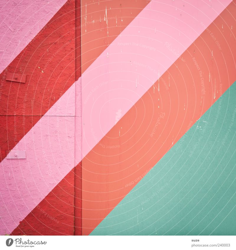 Frauen-WM Stil Design Mauer Wand Streifen eckig einfach modern grün rosa rot Grafik u. Illustration diagonal Hintergrundbild Linie Farbenspiel Neigung