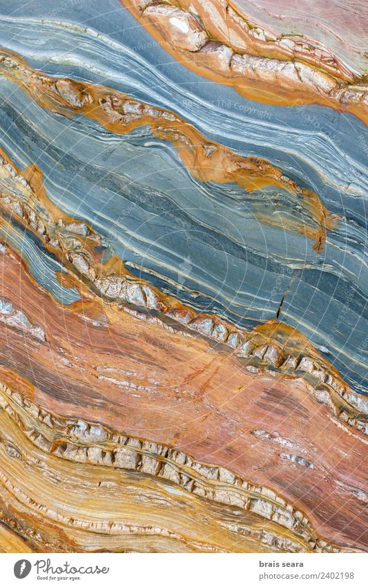 Sedimentäre Gesteinsstruktur Strand Meer Bildung Wissenschaften Geologie Geografie Arbeit & Erwerbstätigkeit Beruf Geologen Umwelt Natur Erde Küste