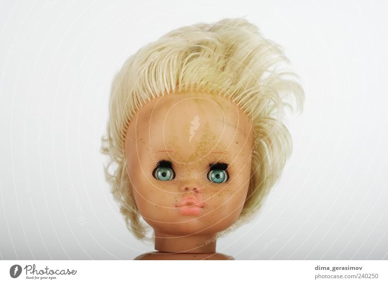 Puppenkopf schön Haare & Frisuren Haut Gesicht Schminke Kunststoff weinen trist Farbfoto mehrfarbig Innenaufnahme Nahaufnahme Detailaufnahme Makroaufnahme