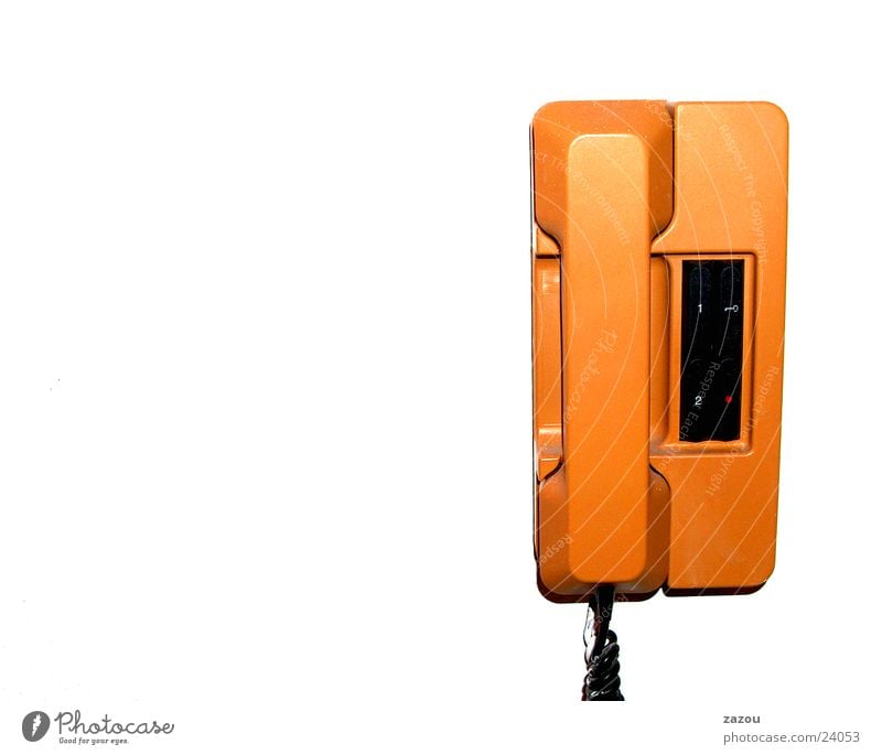 Haustelefon 70er Jahre Telefon Siebziger Jahre Türöffner Telefonhörer Wandtelefon Häusliches Leben orange