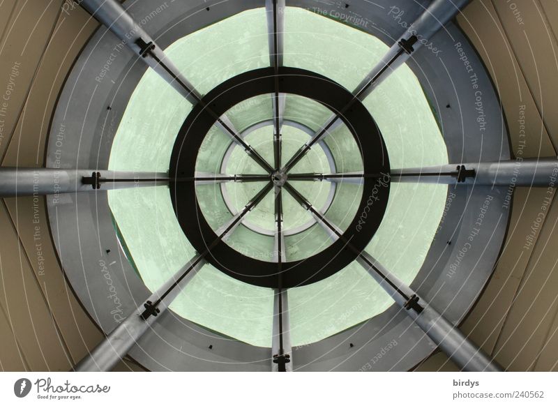 Architektonisches Mandala Architektur Glaskuppel ästhetisch rund Stil Symmetrie Kreis kreisrund Mitte Oktogon Oktogramm Geometrie Achteck achteckig Verstrebung