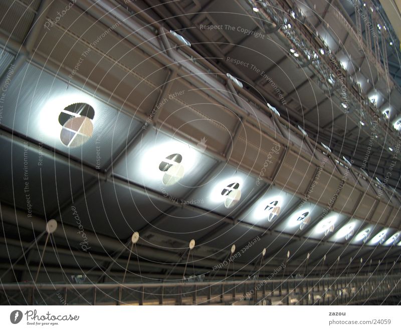 raumschiffartige Hallendecke Messehalle Dach Architektur Lagerhalle Decke hallendecke UFO oben Star Trek
