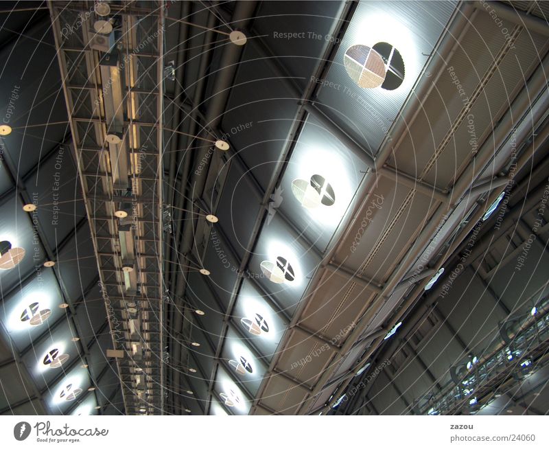 Dachkonstruktion Messehalle Architektur Decke Lagerhalle oben Hallendach modern UFO