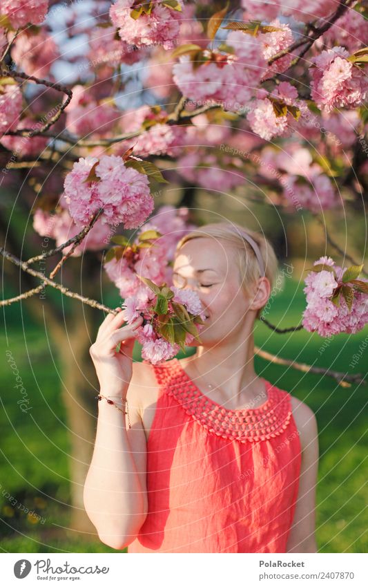 #A# Frühlingsfarben 1 Mensch ästhetisch Frau Frauengesicht Duft Geruch rosa rosarote Brille Frühlingsgefühle Frühlingsblume Frühlingstag Frühlingsfest Erholung