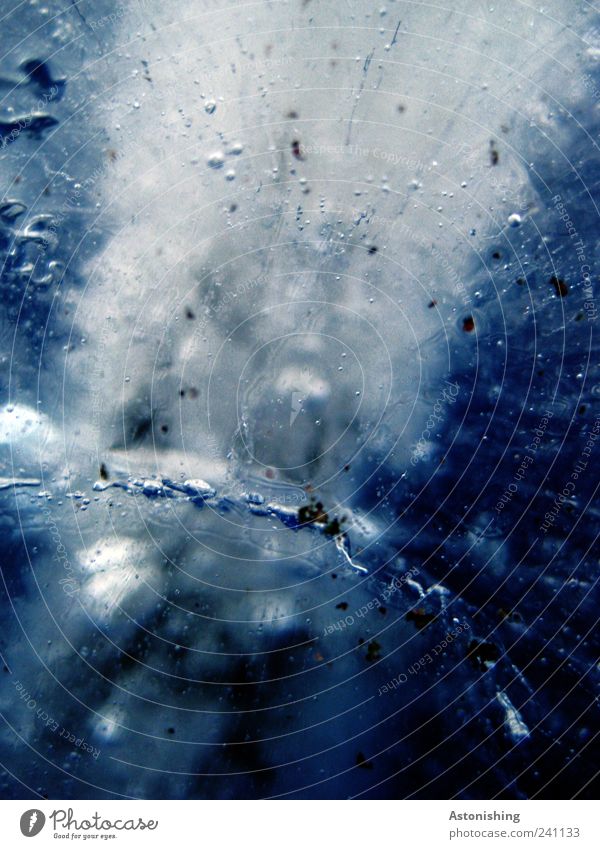 bitte, ein Eis Umwelt Natur Winter Frost Wasser kalt blau weiß gefroren Blase Farbfoto Muster Strukturen & Formen Menschenleer Unschärfe