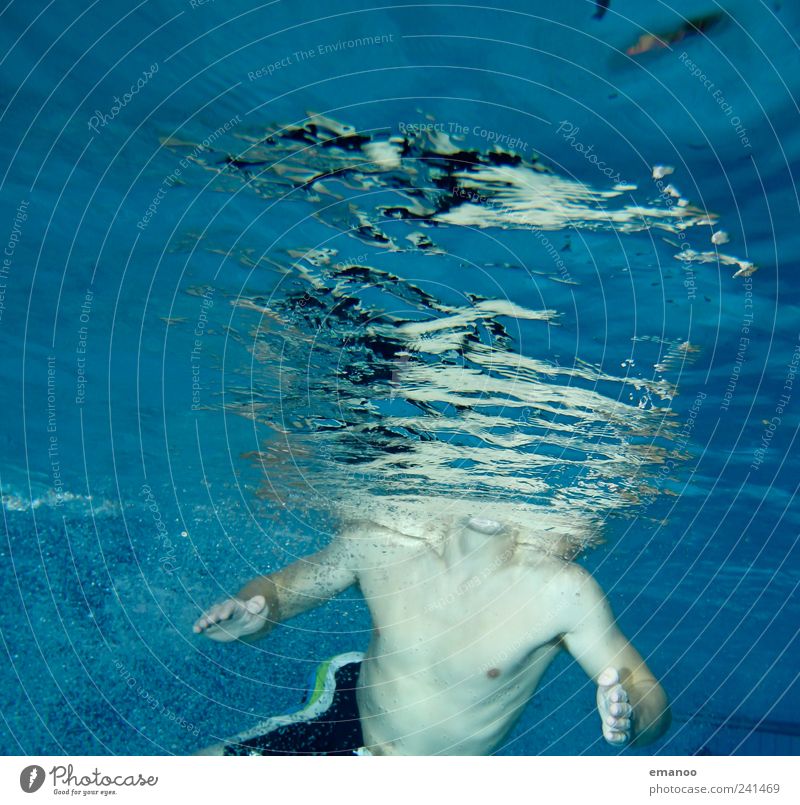 verschwommen Freude Leben Erholung Schwimmen & Baden Sport Wassersport Sportler tauchen Schwimmbad Mensch maskulin Mann Erwachsene Jugendliche Körper 1 Luft