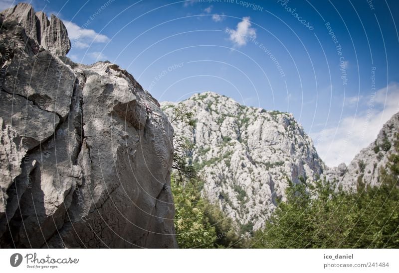 Winnetou lässt grüßen Ferien & Urlaub & Reisen Tourismus Ausflug Klettern Bergsteigen wandern Natur Landschaft Urelemente Wolken Park Felsen Parklencia Kroatien