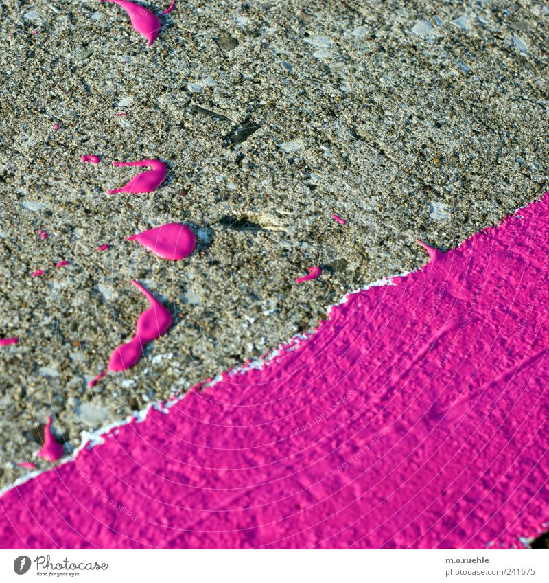 theytry tobe inside Verkehrswege Straße Wege & Pfade Verkehrszeichen Verkehrsschild ästhetisch rosa Farbe Seitenstreifen Schilder & Markierungen Fleck klecksen