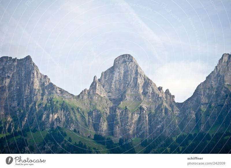Brisi - Zuestoll - Schibenstoll Natur Himmel Felsen Alpen Berge u. Gebirge Gipfel ästhetisch hoch Berghang Wald steil einzigartig fantastisch Schweiz
