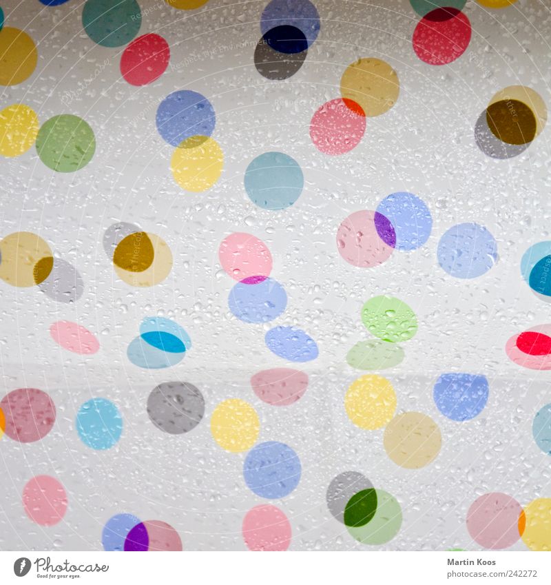 . Dekoration & Verzierung Glas Kunststoff Zeichen mehrfarbig Gefühle Fröhlichkeit Leben Muster Wassertropfen Punkt Farbfoto Innenaufnahme Detailaufnahme
