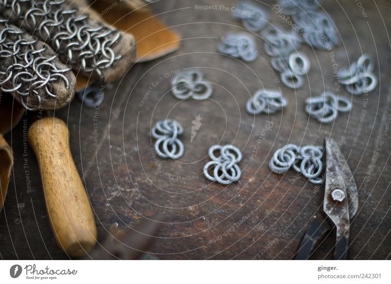 Ritter Rosts Strickzeug Künstler Kunstwerk Kultur machen erstellen anfertigen Handwerk Mittelalter Zange Kettenglied Kettenhemd Bekleidung Schutz Metall Kreis