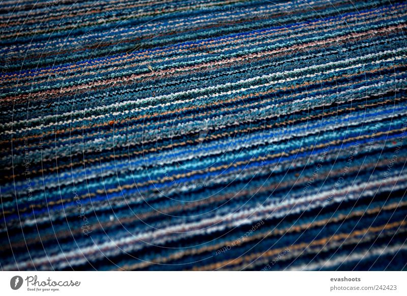gestreifter Teppich Möbel "Teppich Teppioch streifen blau braun türkis braunes Türkis hellblau Streifen" Dekoration & Verzierung "im Inneren Textil Nahaufnahme"