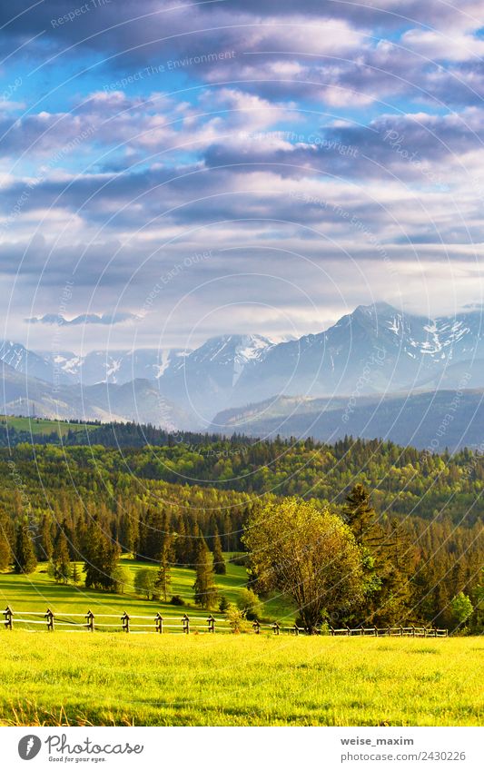 Inspirierendes Abendlicht im Frühjahr. Sonnenuntergang in der Tatra schön Ferien & Urlaub & Reisen Tourismus Sommer Berge u. Gebirge Natur Landschaft Himmel