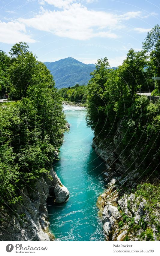 #S# Wildwasser Stille Natur Glück türkis blau Kitsch grün Alpen Kajak Slowenien Felsen Strömung ausschalten wandern Ferien & Urlaub & Reisen Naturschutzgebiet
