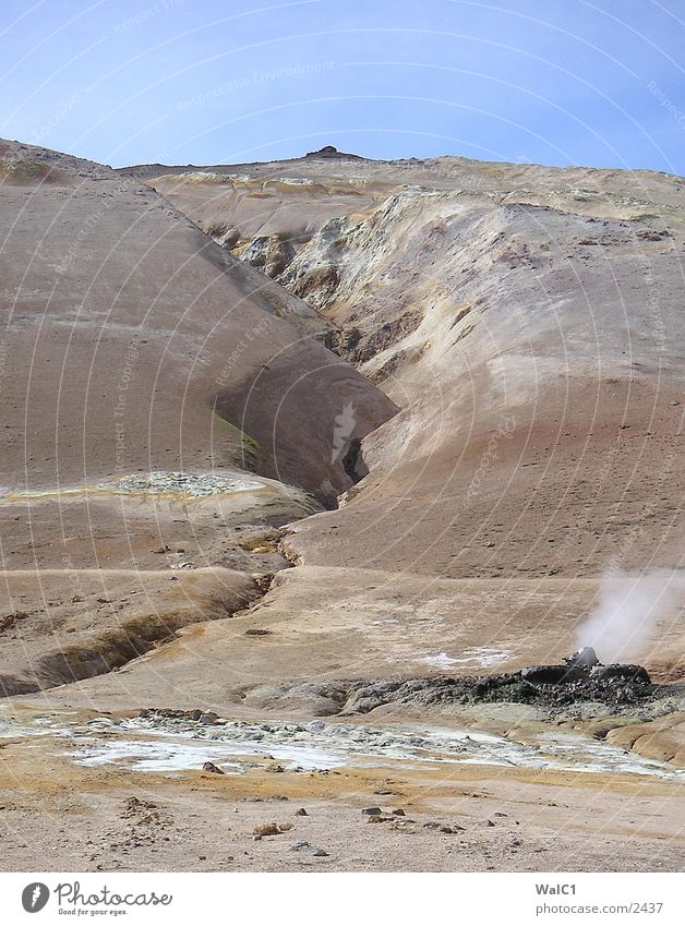 Mykvatn Area 01 Island Umweltschutz Nationalpark unberührt Europa Solfataren Erde Rauch Gas Buthan Wasser Natur Kraft Energiewirtschaft