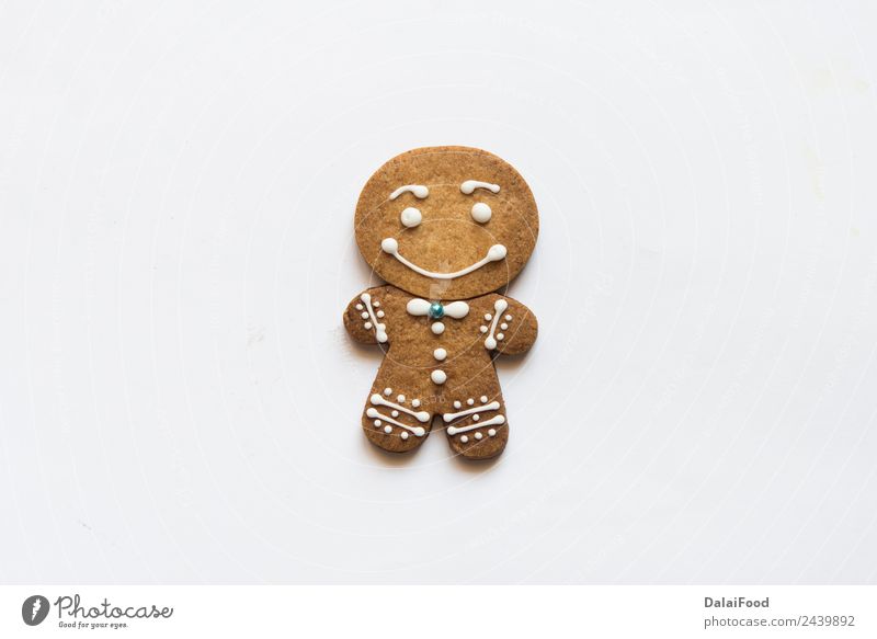 Ingwerbart-Cookies zur Weihnachtszeit Brot Dessert Kräuter & Gewürze Freude Glück Winter Dekoration & Verzierung Kind Handwerk Kultur lecker braun weiß