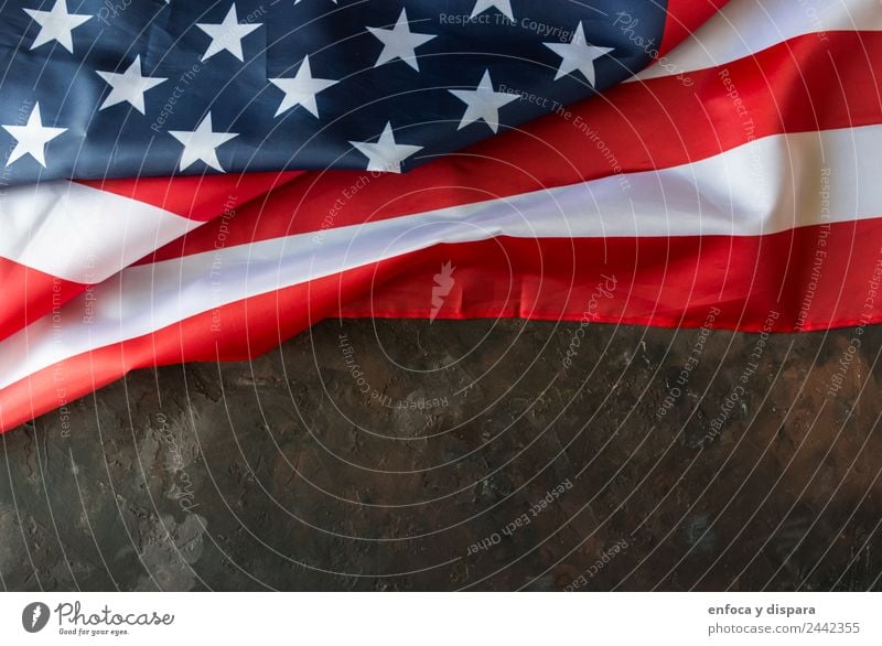 amerikanische Flagge Freiheit Wind Streifen Fahne blau rot weiß Selbstständigkeit Amerikaner Hintergrund Land Demokratie Juli Nation national Patriotin