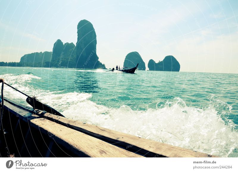 James Bond Felsen Krabi Thailand Asien Langboot Wasser Klippe Ferien & Urlaub & Reisen Insel Phuket Halbinsel Rai Leh Rai Leh Beach