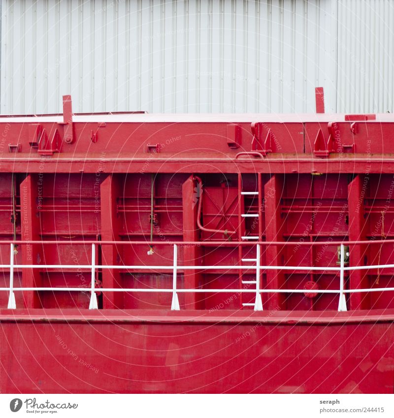 Schiffsrumpf Wasserfahrzeug rot striking Metall huge massiv gewaltig Schweißnaht Eisenplatte Wand Mauer Ferien & Urlaub & Reisen Leiter part Schiffsdeck
