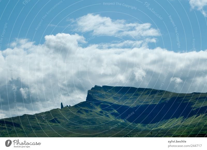 Schottland II Natur Landschaft Himmel Wolken Sommer Klima Hügel Felsen Berge u. Gebirge blau grün Umwelt emporragend Vulkankrater Wolkenwand Europa
