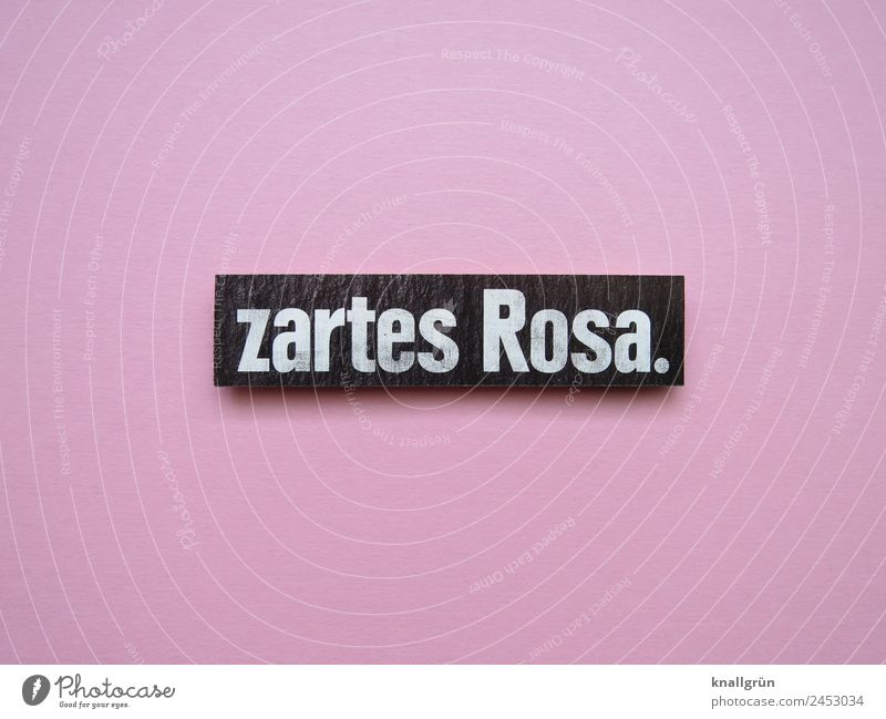 zartes Rosa rosa Farbe Farbfoto Buchstaben Wort Satz Typographie Kommunikation Sprache Schriftzeichen Text Mitteilung Letter Kommunizieren Lateinisches Alphabet