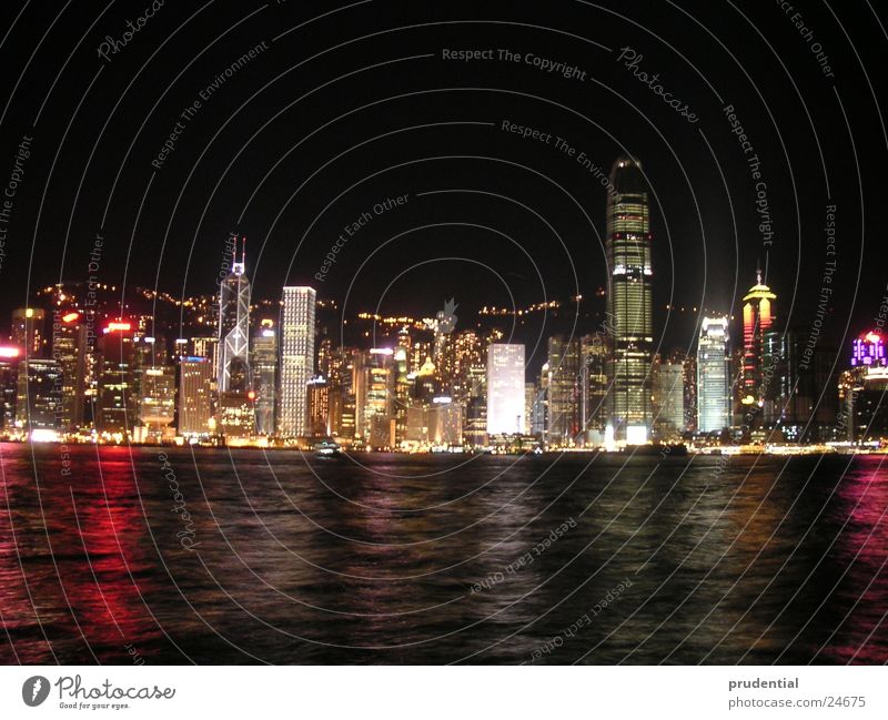 Hong Kong at night Hongkong Nacht Langzeitbelichtung Erfolg HK Beleuchtung Wasser soiegelung