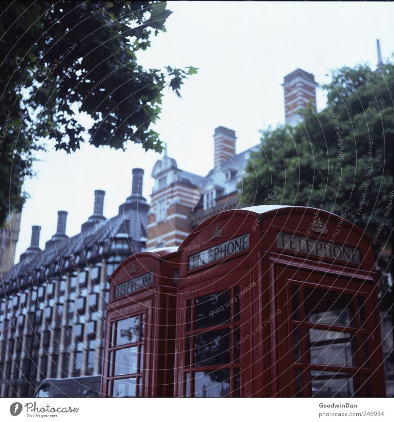 London kompakt. Hauptstadt Stadtzentrum Menschenleer Haus Architektur Telefonzelle authentisch einfach viele Stimmung Farbfoto Außenaufnahme Tag Licht