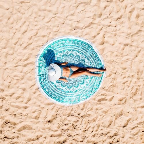 Luftbilddrohne Ansicht der Frau im Badeanzug Bikini entspannend Lifestyle exotisch schön Erholung Freizeit & Hobby Ferien & Urlaub & Reisen Abenteuer Freiheit