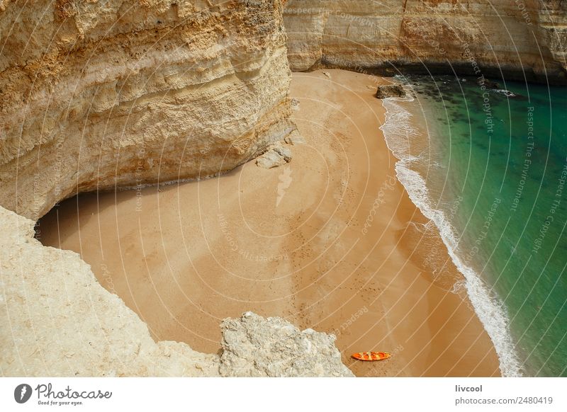 Kanufahren am Strand, Algarveküste Lifestyle Erholung Ferien & Urlaub & Reisen Tourismus Ausflug Abenteuer Sommer Sonne Meer Natur Landschaft Wasser Wolken