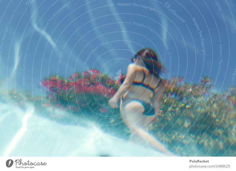 #A# Wasser-Nixe Kunst Kitsch Handel Perspektive Frau Erotik Model Modellfigur Bikini Gesäß Frauenrücken Ferien & Urlaub & Reisen Urlaubsfoto Urlaubsstimmung