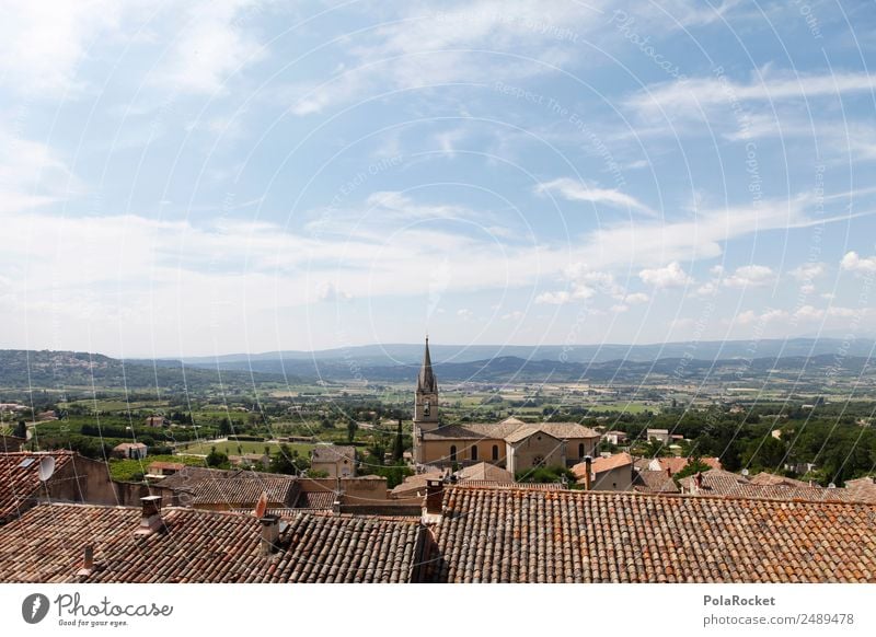 #A# Dächer von Bonnieux Landschaft Klima Frankreich Ferne Provence Dorf Dach Ferien & Urlaub & Reisen Urlaubsfoto Urlaubsstimmung Urlaubsort Fernweh Kleinstadt