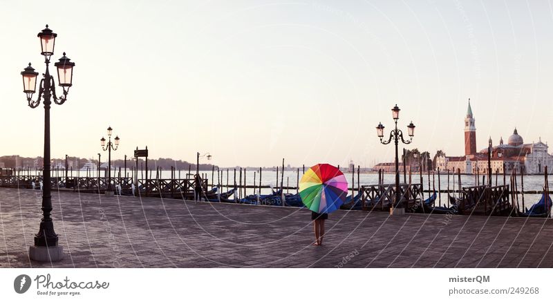 Let's Colour Venice IV Kunst Künstler Kunstwerk Gemälde Theaterschauspiel Bühne Schauspieler ästhetisch Zufriedenheit Regenschirm regenbogenfarben mehrfarbig