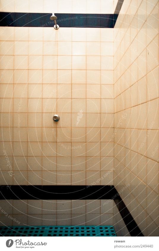 dusche Kur Spa Sauna Schwimmen & Baden Erholung Reinigen Dusche (Installation) Unter der Dusche (Aktivität) Waschen Schwimmbad Fliesen u. Kacheln Linie blau