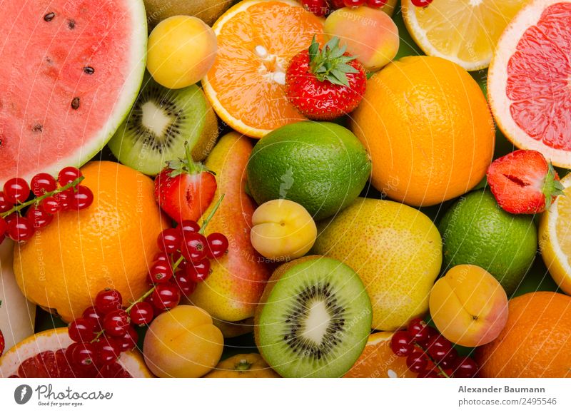 bunch of fruits Lebensmittel Frucht Orange Ernährung Bioprodukte Vegetarische Ernährung Diät Fasten exotisch Gesundheit Gesunde Ernährung Übergewicht Wellness