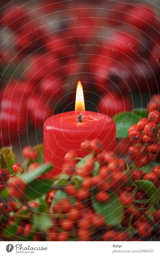 Weihnachtsbeleuchtung Design Glück Winter Dekoration & Verzierung Tisch Feste & Feiern Weihnachten & Advent Kerze Ornament dunkel rot weiß Farbe Tradition