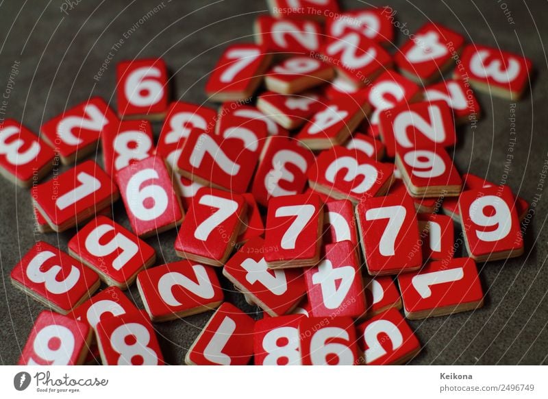 Kopfsalat Zahlen Freude Glück Freizeit & Hobby Spielen Glücksspiel Lotterie Roulette rot weiß Holz Tafel 7 Ziffern & Zahlen Farbfoto mehrfarbig Nahaufnahme