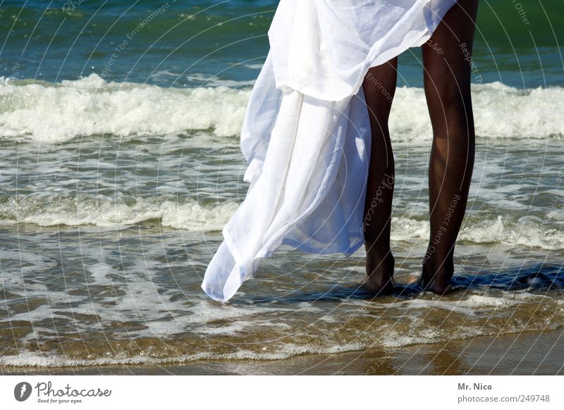 zu heiß Wohlgefühl Ferien & Urlaub & Reisen Sommer Sommerurlaub Sonnenbad Strand Meer Insel Wellen feminin Junge Frau Jugendliche Haut Beine Natur Klima