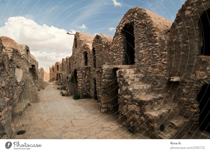 Star Wars Ferien & Urlaub & Reisen Tourismus Ausflug Ferne Sightseeing Himmel Wolken Schönes Wetter Ghomrassen Tunesien Menschenleer Gebäude Architektur