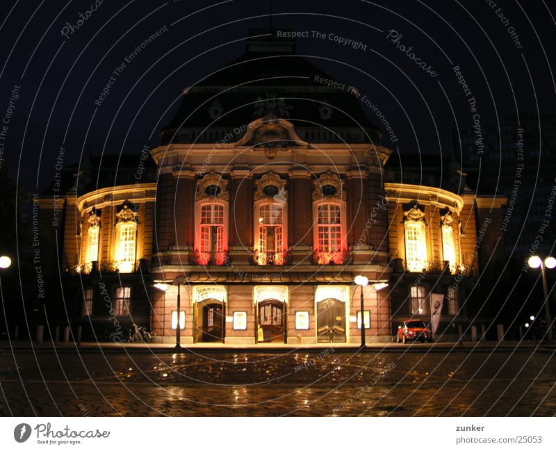 Musikhalle Hamburg Nacht Licht Gebäude historisch Konzert Oper alt Architektur