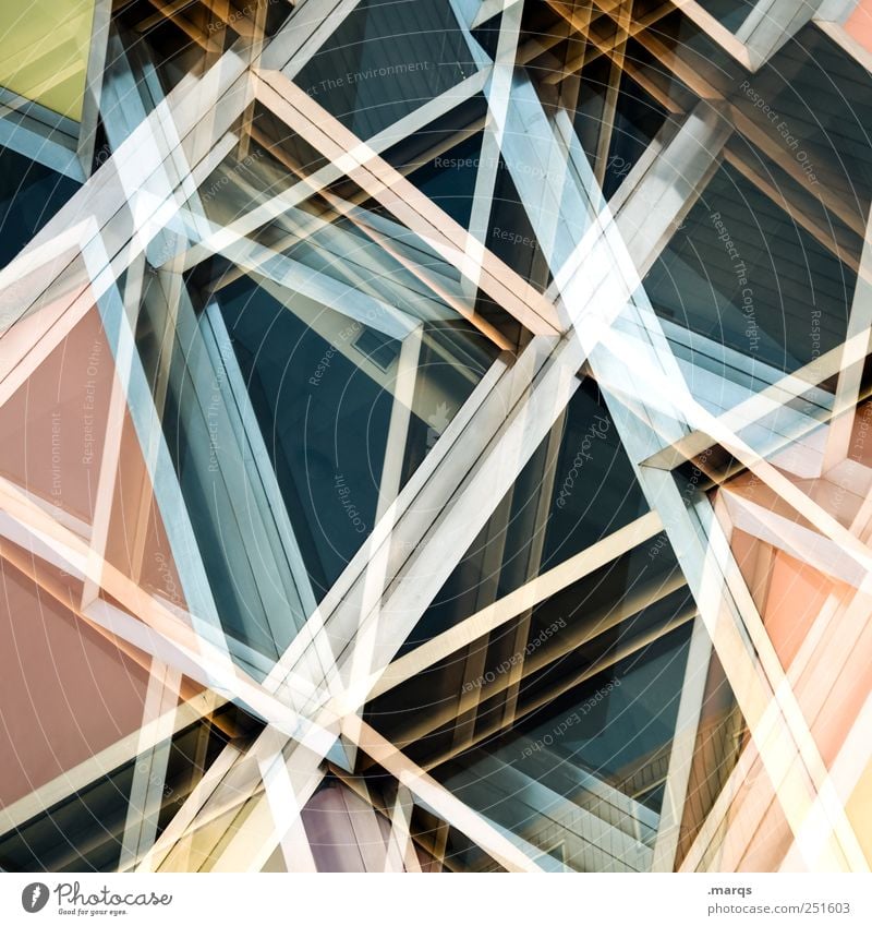Decompose Linie außergewöhnlich chaotisch Dynamik Fassade Autofenster einzigartig modern Labyrinth eckig Surrealismus verrückt trendy Zukunft glänzend Geometrie